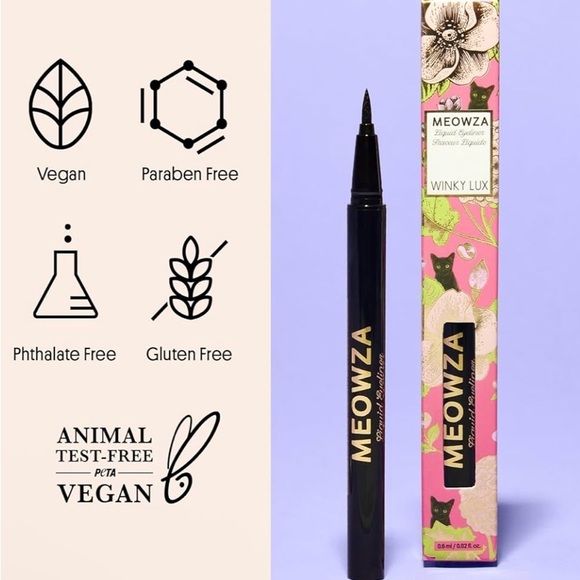 WINKY LUX Meowza Precision Classic Black Felt Tip Liquid Eyeliner - Picture 5 of 7